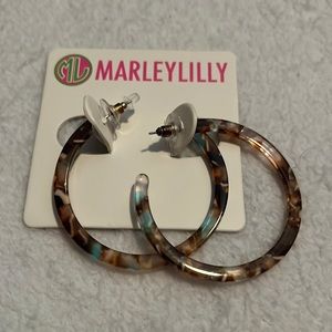 NWT Resin Hoop Earrings